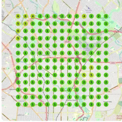 Map scan after: nearly every point ranks in the top three